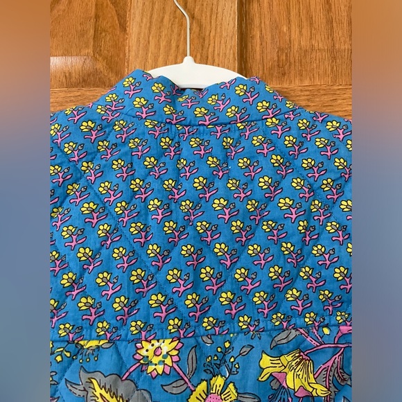 Small NWT Anthropologie DRA Los Angeles Floral Blue LIGHTWEIGHT Quilted Jacket - Picture 8 of 16